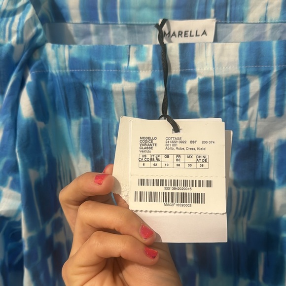 NEW • MARELLA • Women’s Mini DRESS COTTAGE  Blue and White US 6 - Picture 4 of 4